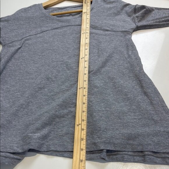 Lululemon Hit Unwind Long Sleeve Heathered Magnet Grey Women's Size 4 - Picture 8 of 8